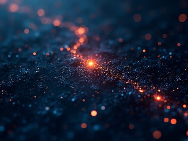 Blockchain data visualization with highlighted anomalies and unusual transaction patterns