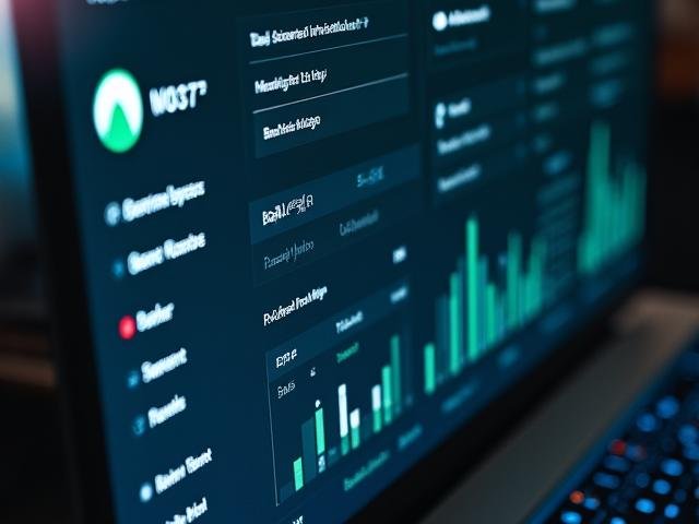 Digital interface showing sentiment analysis dashboard with graphs and text mining results